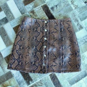 ASTR the label Leather Mini Skirt